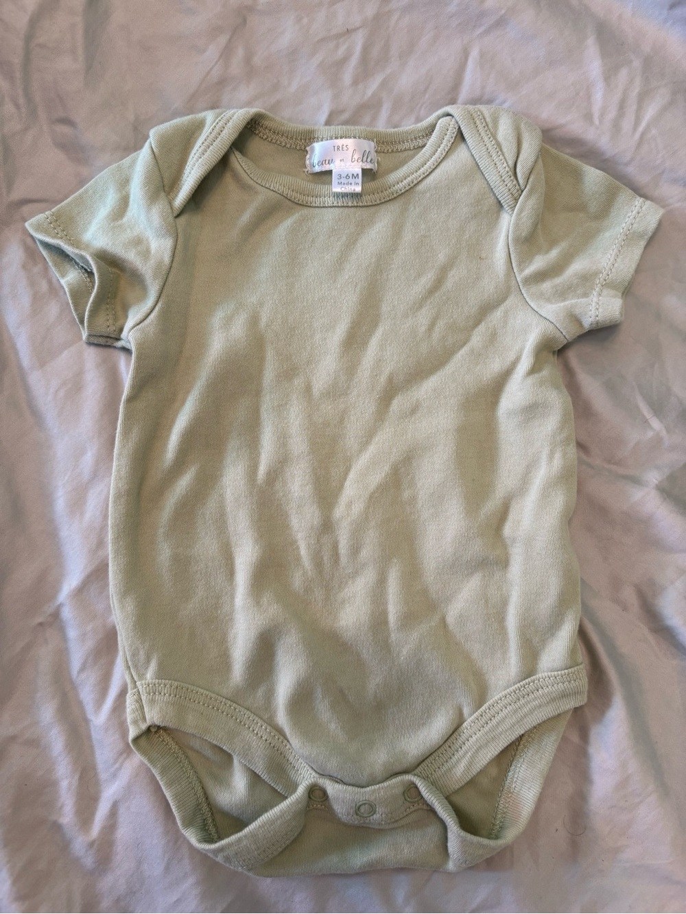 Classic Sage Green Baby Onesie by Tres Beau et Belle
